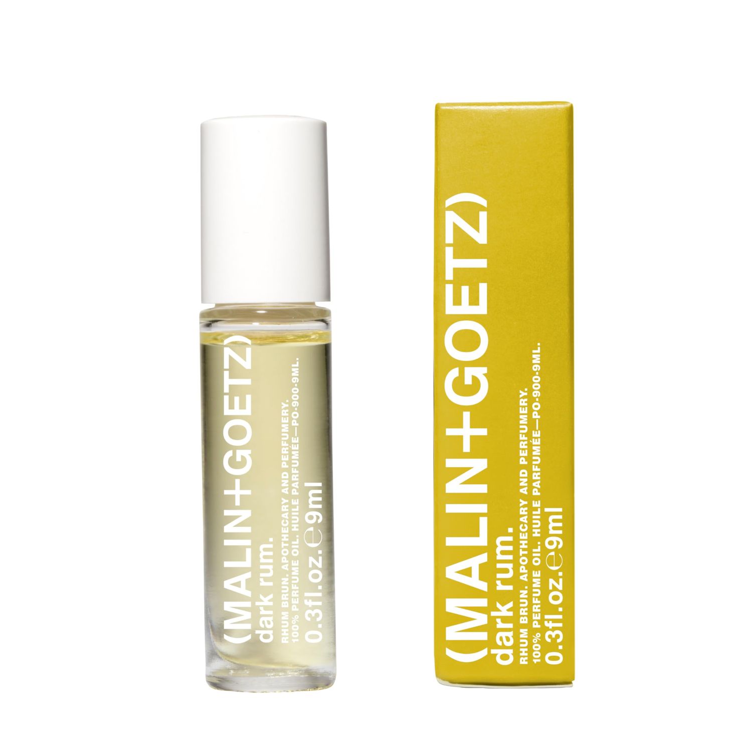 Malin Goetz Dark Rum Perfume Oil, 0.3 Fl. Oz. - Men Women Dark Spicy Modern Scented Oil, Fragrance Oil, Roll On Mini Perfume Body Oil, Vegan Cruelty-Free (Pack of 1)