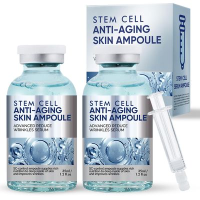 Stem Cell Serum for Face, 2 Count Microneedling Serum, Stem Cell Solution Ampoule to Use with and without Micro Needling, Anti Aging Smooth Wrinkles