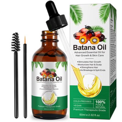 Generic Batana Oil for Hair Growth, Pure Natural Raw Batana Oil for Hair Growth, Nourishes Scalp, Prevent Hair Loss, Promotes Hair Thickness for Men Women-2.02 fl oz, Green