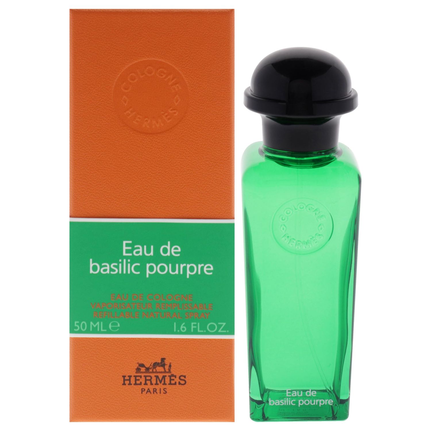 Hermes Eau de Basilic Pourpre for Women - 1.6 oz EDC Spray (Refillable)