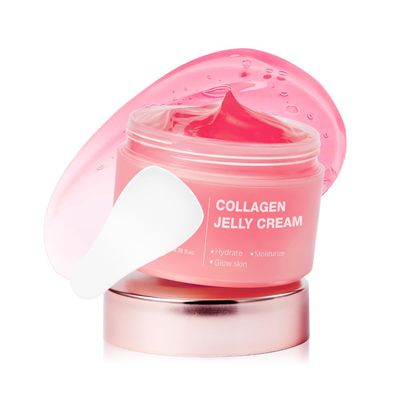 Collagen Jelly Cream, Anti Aging Moisturizer, Hydrating Skin Treatment Firming Anti Wrinkle Cream for Youthful Glow, Nourishing Collagen Infused Gel Cream for All Skin Types (1)