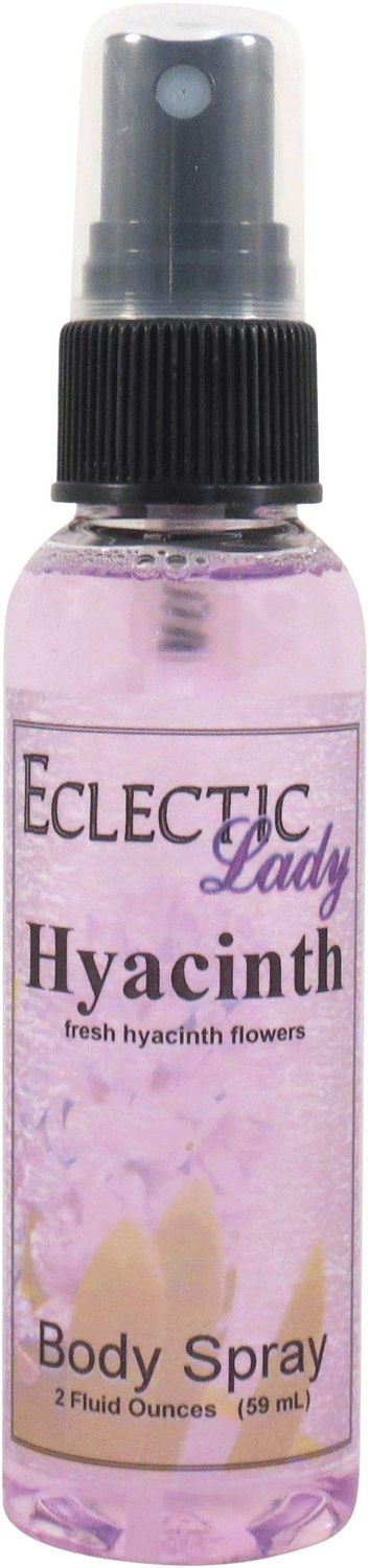 Eclectic Lady Hyacinth Body Spray, 2 ounces, Body Mist for Women with Clean, Light Gentle Fragrance, Cologne with Soft, Subtle Aroma For Daily Use