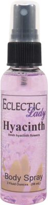 Eclectic Lady Hyacinth Body Spray, 2 ounces, Body Mist for Women with Clean, Light Gentle Fragrance, Cologne with Soft, Subtle Aroma For Daily Use