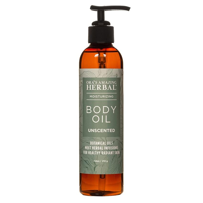 Ora&#39;s Amazing Herbal Calendula Oil with Thyme Jojoba for Eczema and Sensitive Dry Skin, Moisturizing Body Oil for Men and Women, Fragrance Free Unscented, Recycled Plastic Packaging, 7.5 Fl Oz