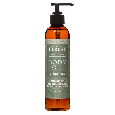 Ora&#39;s Amazing Herbal Calendula Oil with Thyme Jojoba for Eczema and Sensitive Dry Skin, Moisturizing Body Oil for Men and Women, Fragrance Free Unscented, Recycled Plastic Packaging, 7.5 Fl Oz