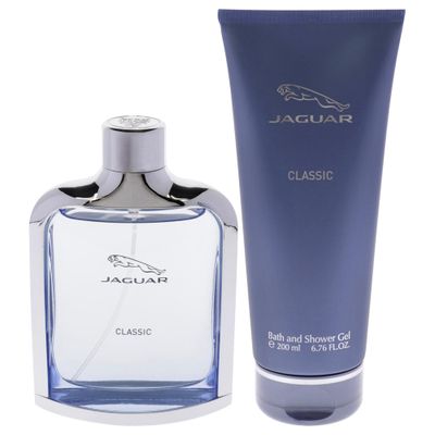 Jaguar Blue for Men - 2 Pc Gift Set 3.4oz EDT Spray, 6.7oz Bath and Shower Gel