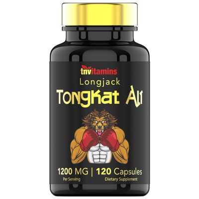Tongkat Ali for Men 1200 mg x 120 Capsules Also Known As Longjack Root 100 All-Natural Ultra Potent Tongkat Ali Supplement Energy, Power, Strength, Athletic Performance, Sports Nutrition