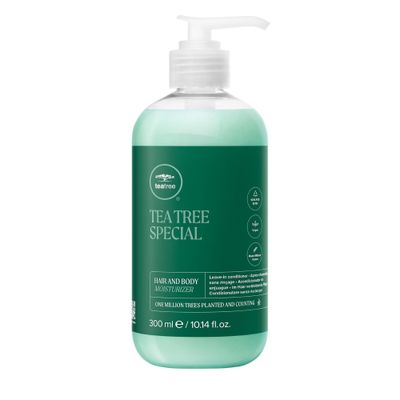 Tea Tree Hair and Body Moisturizer Leave-In Conditioner, Body Lotion, After-Shave Cream, For All Hair Skin Types, 10.14 fl. oz.