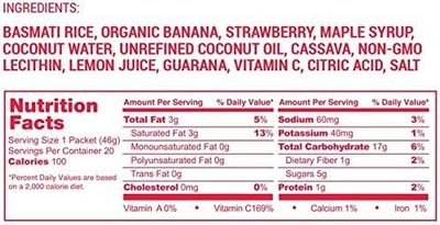 Spring Energy - Canaberry - Strawberry Smoothie Gel (Vegan) 100 Kcal - 20 Pack