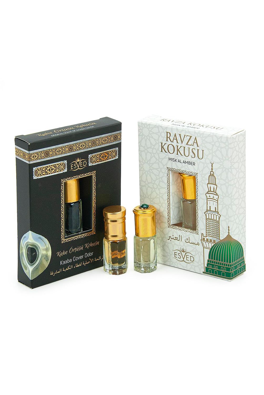 ihvan online, Personal Fragrance, Prayer Rug Fragrance, Islamic Perfume Oil Rollerball for Men Women, Alcohol Free Sacred Scents for Worship, Pack of 2-6mL 0.20 Fl Oz, Kaaba Cover, Ravza