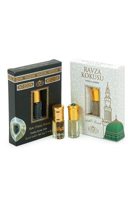 ihvan online, Personal Fragrance, Prayer Rug Fragrance, Islamic Perfume Oil Rollerball for Men Women, Alcohol Free Sacred Scents for Worship, Pack of 2-6mL 0.20 Fl Oz, Kaaba Cover, Ravza