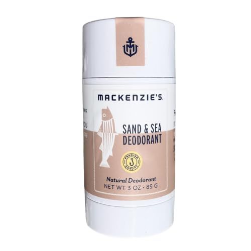 MacKenzie&#39;s Sand Sea Deodorant - Gifts for Women - Gifts for Men - Coastal Gifts - Natural - Sea Salt - Ozone - Citrus - 3 oz