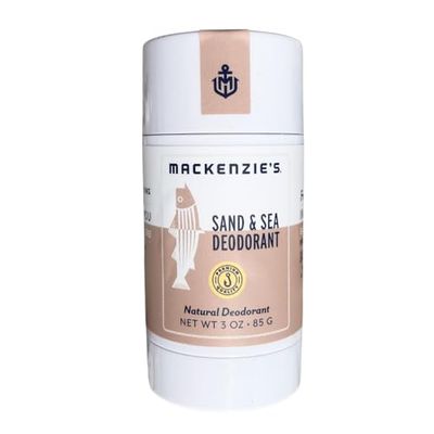 MacKenzie&#39;s Sand Sea Deodorant - Gifts for Women - Gifts for Men - Coastal Gifts - Natural - Sea Salt - Ozone - Citrus - 3 oz