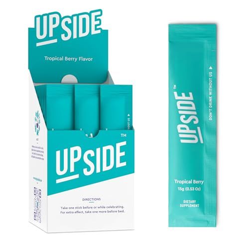 UPSIDE Pre-Celebration Vitamin Jelly Sticks Natural Ingredients for Better Mornings Eat One Before Celebrating DHM, Hardy Orange, Electrolytes Party, Wedding, Weekend Vacation Essentials
