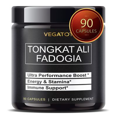 VEGATOT Fadogia Agrestis Tongkat Ali Ultra Herbal Supplement USA Made and Tested Potency Boosted with Creatine, L-Citrulline, L-Arginine - Promote Energy Performance