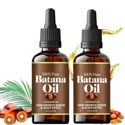 TTYRBF 2PCS Batana Oil for Hair,Hair Oil with Rosemary for Hair Growth,for All Hair Types,Batana Hair Oil for Women and Man