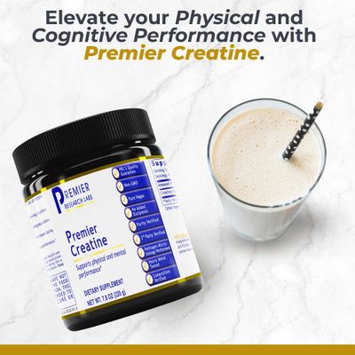 Premier Research Labs Premier Creatine - Creatine Monohydrate Powder, Creatine Powder for Men, Women, Vegetarians, Unflavored Vegan Friendly Formula - 7.8 oz (40 Servings)