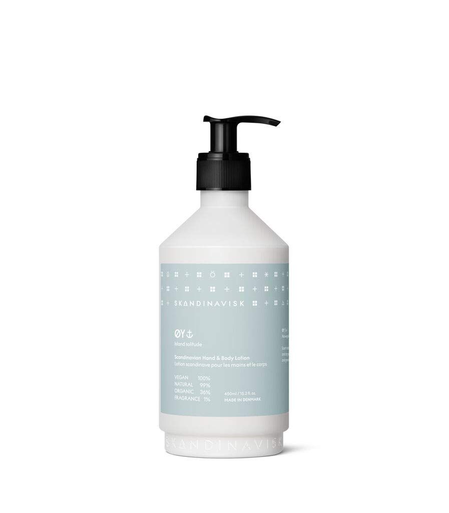 Skandinavisk Y &#39;Island&#39; Organic Hand Body Lotion. Fragrance Notes Crabapple and Dog Rose, Water Mosses and Green Leaves. Vegan formula. 15.2 fl. oz.
