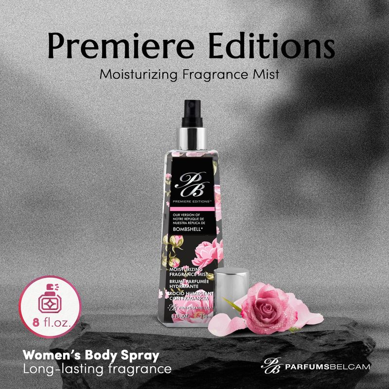 PB ParfumsBelcam Bath Therapy Premiere Edition Version of Moisturizing Mist, Bombshell, 8 Fluid Ounce