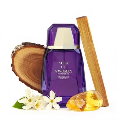 Jean Rish Aura of a Woman Eau De Parfum (3.4 Fl Oz 100ml) Perfume for Women with Jasmine Amber Notes - Long Lasting and Luxury Fragrance