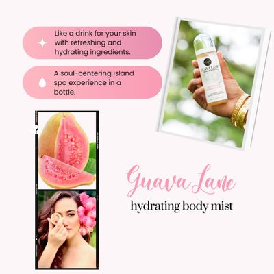 MOE- Guava Body Perfume Mist - MADE IN HAWAII - Tropical Skin-loving refreshing spray with fragrance mood boost - 3.4 oz