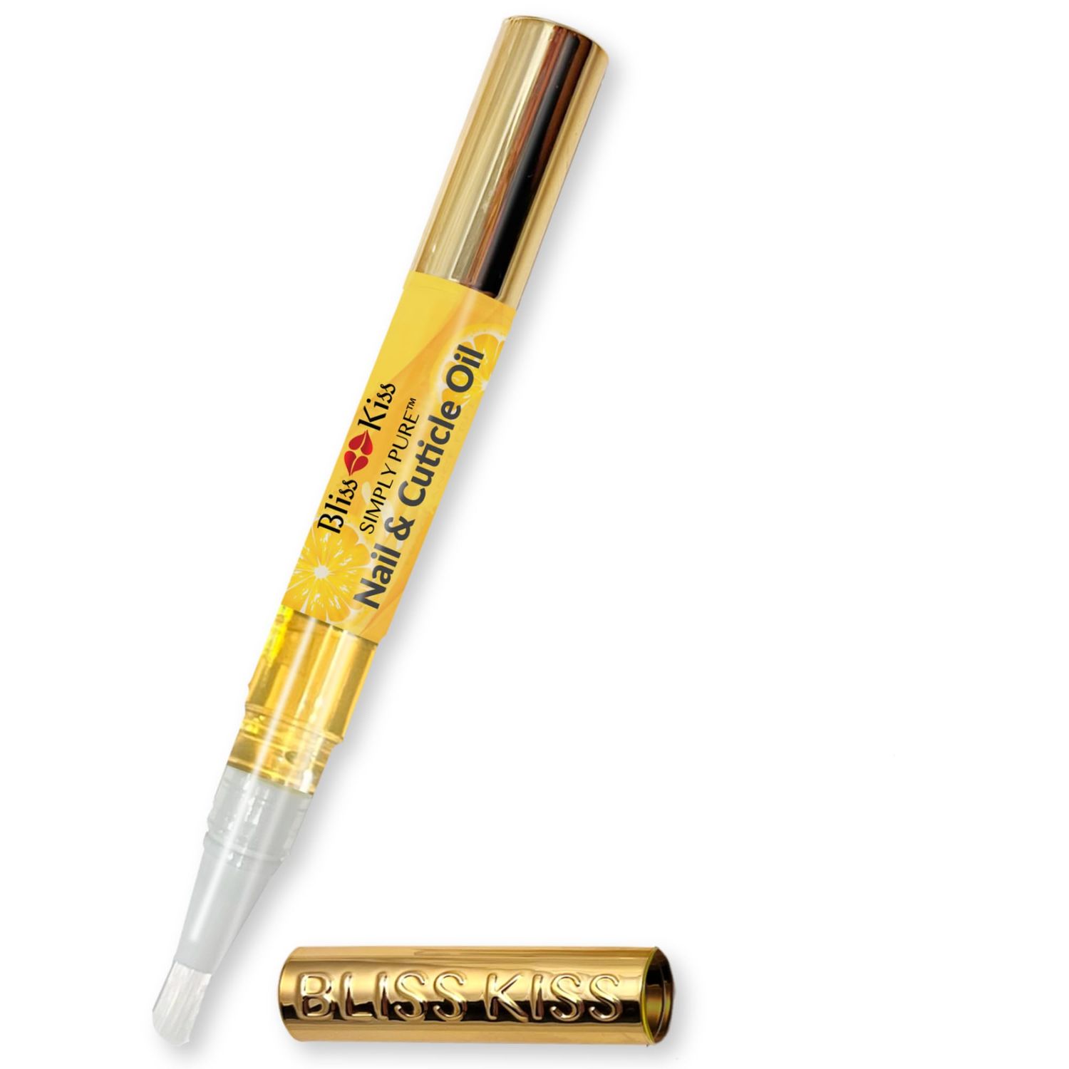 Bliss Kiss 1 Crisp Fragrance Nail Oil Cuticle Pen wVitamin E JojobaNail Strengthener Nail Growth Serum for Brittle Peeling Breaking Thin Nails