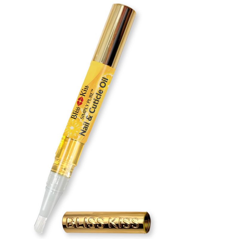 Bliss Kiss 1 Crisp Fragrance Nail Oil Cuticle Pen wVitamin E JojobaNail Strengthener Nail Growth Serum for Brittle Peeling Breaking Thin Nails