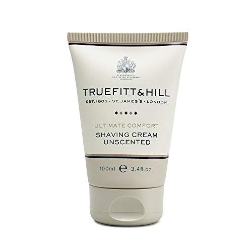 Truefitt Hill Shaving Cream Tube - Ultimate Comfort - Premium Glycerin-Based Lather, Smooth Glide, and Hydration for a Luxurious Shave, No Added Fragrance - 2.65 oz.