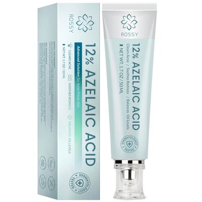 Rossy Azelaic Acid 12 Acne Cream Advanced Redness Facial Cream - Prevents Acne Breakouts and Clears Pores for Daily Skincare - Anti-Blemish for Men and Women 50 ML