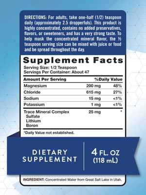 Nature's Truth Ionic Magnesium Liquid Drops 200mg 4 Fluid Ounces with Electrolytes Trace Minerals Vegan, Non-GMO Gluten Free Supplement