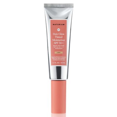Naturium Dew-Glow Tinted Moisturizer SPF 50 Light, Daily Moisturizing Sunscreen Face Primer with Tint, Skin Protector with Dewy Finish, 1.7 oz