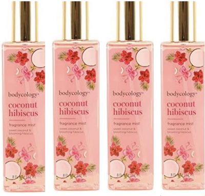 Coconut Hibiscus Fragrance Mist for Women, 8 Ounce, 240 ml 8 Ounce (Pack of 4)