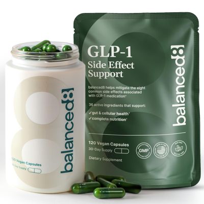 balanced8 GLP-1 Probiotic - GLP1 Side Effect Support Supplement for Semaglutide Tirzepatide Users, 36 Key Ingredients, Supports Digestive Comfort, Enhances Gut Health, Made in USA, 120 Capsules