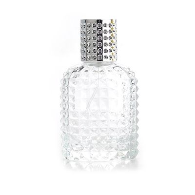 Enslz Perfume Fragrance Cologne Atomizer Empty Refillable Glass Bottle Fine Mist Silver Sprayer 50ml