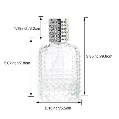 Enslz Perfume Fragrance Cologne Atomizer Empty Refillable Glass Bottle Fine Mist Silver Sprayer 50ml