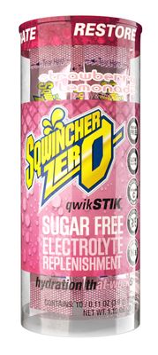 Sqwincher Zero Qwik Stik, Sugar Free, Low Calorie, Low Sodium Electrolyte Replacement Powder Hydration Drink Mix, Strawberry Lemonade, 0.11 oz Packet (Pack of 200)