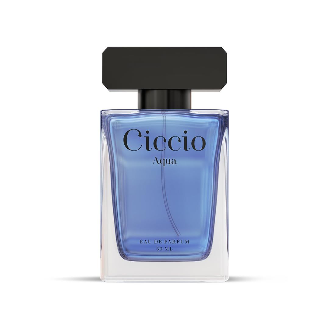 CICCIO Aqua Eau De perfume for Men with Bergamot, Lemon, Mandarin, and Lavender Premium Long Lasting Luxury Fragrance ScentPerfect Perfume for Summer, 50ml