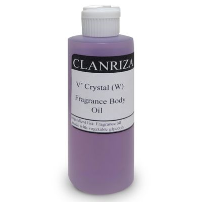 CLANRIZA V&#39; Crystal Natural Fragrance Body Oil - Pure Natural Long-Lasting Perfume Oil for Women - Scented Body Oil for Skin - All-Day Fragrance Body Care - Ideal Gift 1 Fl Oz