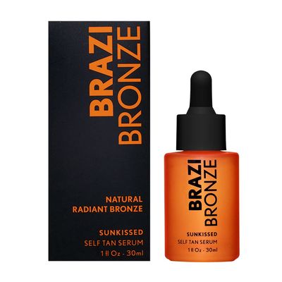 Brazi Bronze Face Self Tanner Drops, All-Natural Brazilian Tanning Drops with Aloe Vera, Vitamin E, Hyaluronic Acid, DHA (Fragrance Free)