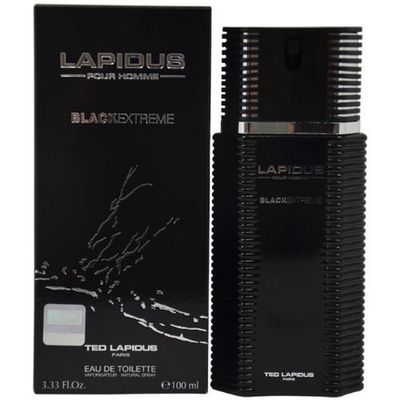 Ted Lapidus Extreme Eau De Toilette Spray for Men, Black, 3.3 Ounce