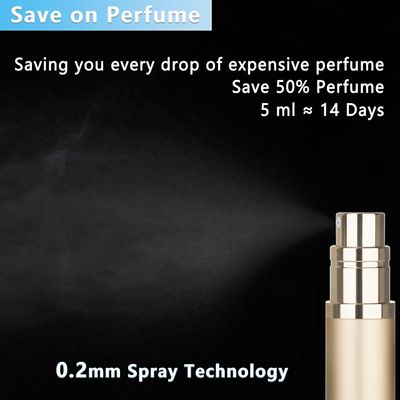 Qavhun Refillable Perfume Atomizer Travel Bottle 3-Pack 5ml Leakproof Luxury Travel Perfume Refillable Bottle, Portable Fragrance Atomiser (Black Gold Silver)