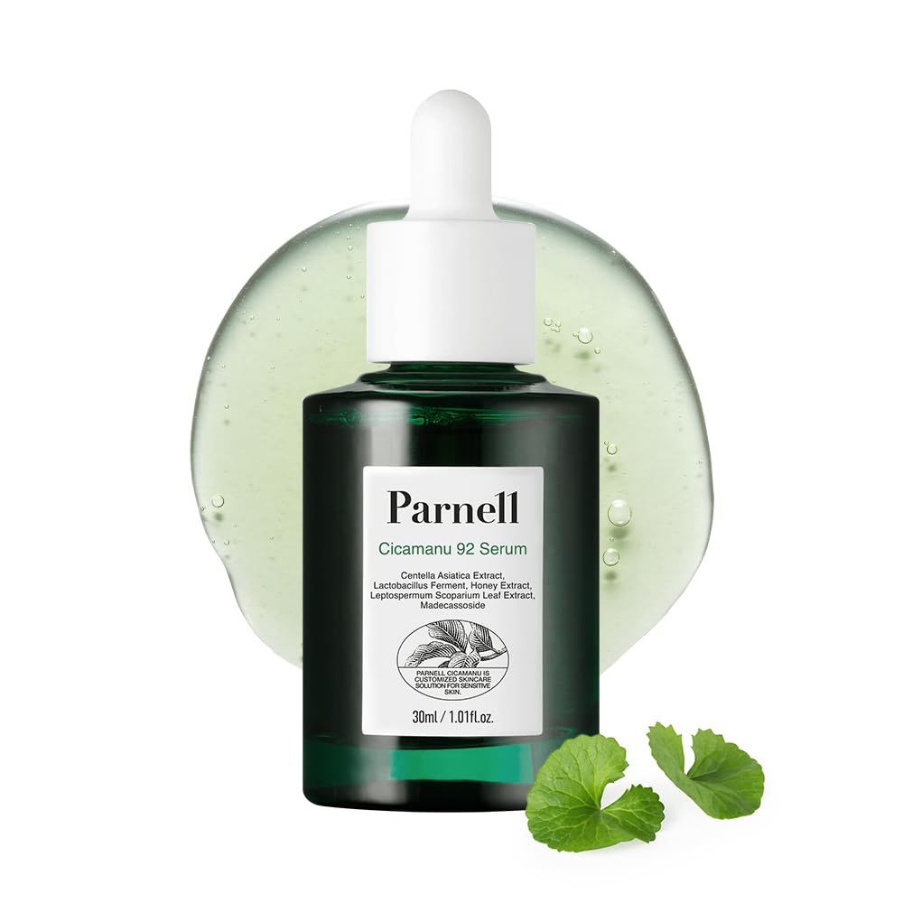 Parnell Cicamanu 92 Serum (1.01 Fl Oz) 30ml Melatonin, Centella Asiatica Ceramide for Overnight Recovery Soothing Irritated Skin Targets Hyperpigmentation Deep Hydration Korean Skin Care