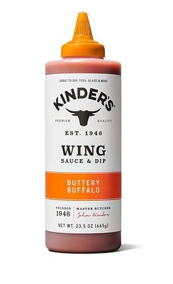 Knders Buttery Buffalo Wing Sauce and Dip, 23.5 oz (665g)