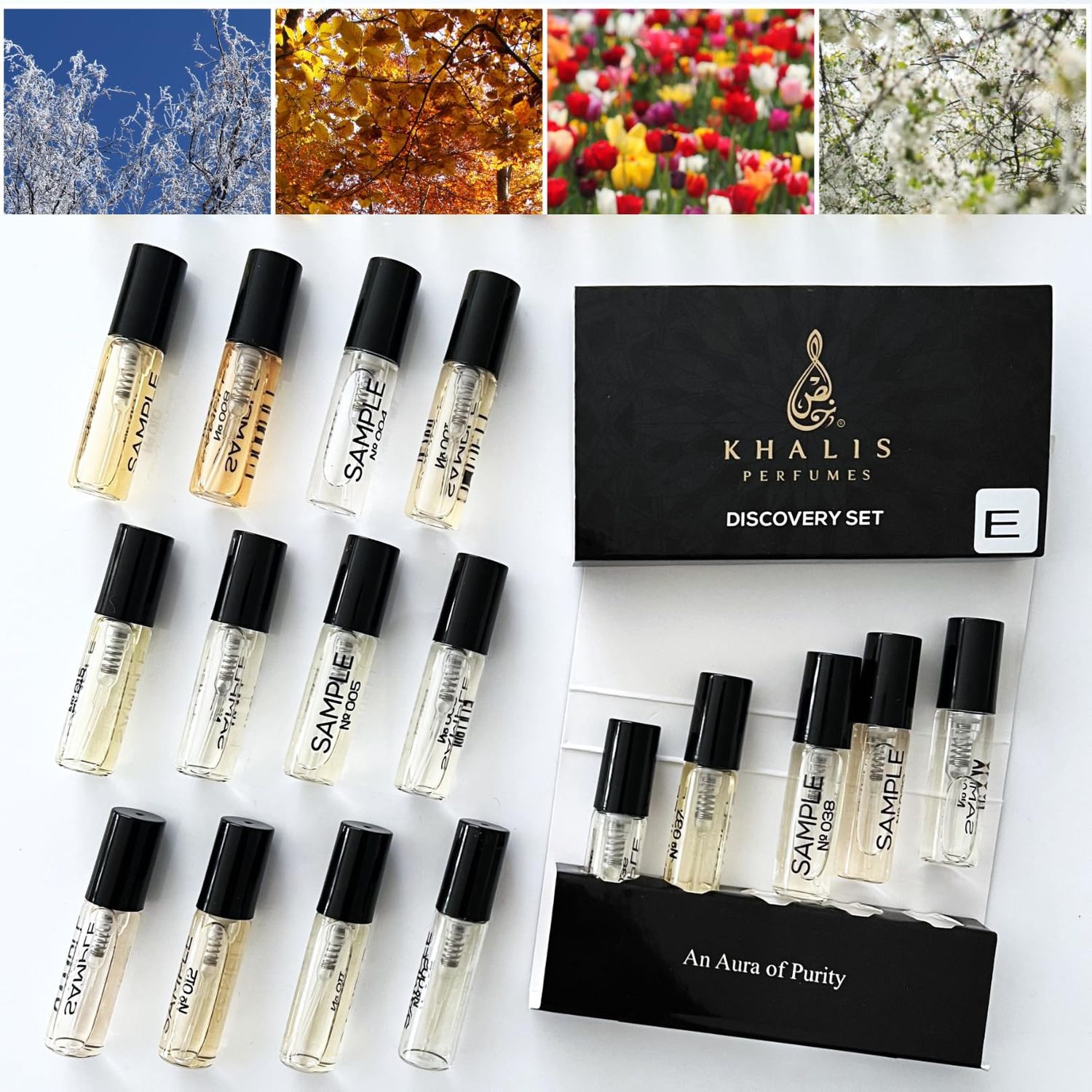 Maison d&#39;Orient Curated 15 Essence of the Moment Arabian Fragrance Sampler - Includes Perfume Testing Booklet (100 Strips), Perfectly Timed for the Current and Upcoming Shoulder Season