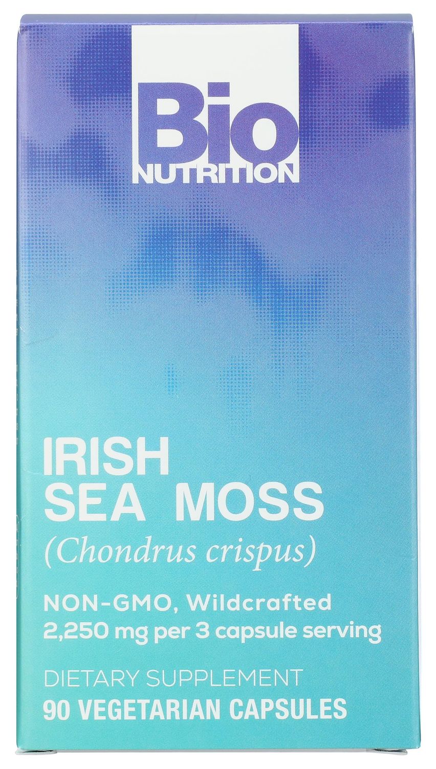 Bio Nutrition Irish Sea Moss, Gluten Free, 90 Veggie Capsules (Pack of 1)