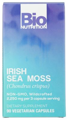 Bio Nutrition Irish Sea Moss, Gluten Free, 90 Veggie Capsules (Pack of 1)
