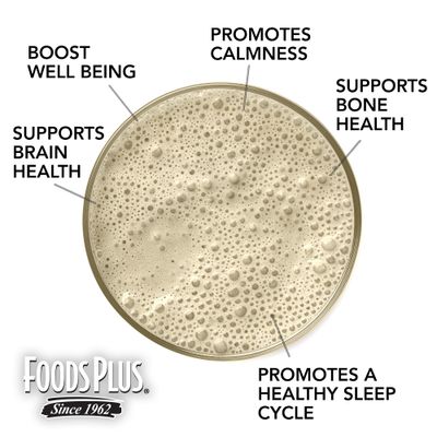 FoodsPlus Magnesium Calming Drink Mix, Magnesium Citrate Supplement, Calming Magnesium, Vital Electrolytes, Supports Sleep and Wellbeing, Lemon Flavor, 40 Servings