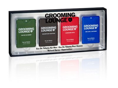 Grooming Lounge Travel Size Cologne Set - 4-Piece Men&#39;s Cologne Sampler - Mini Perfume for Every Occasion - Luxury EDT