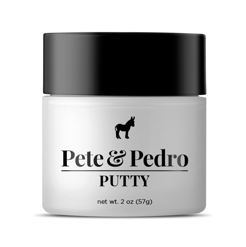 Pete Pedro HAIR PUTTY - Strong Hold, Matte Finish, Low Shine Hair Clay for Men, Ideal for Hairstyling Grooming Medium, Messy, Shorter Hairstyles Water soluble, As Seen on Shark Tank, 2 oz.