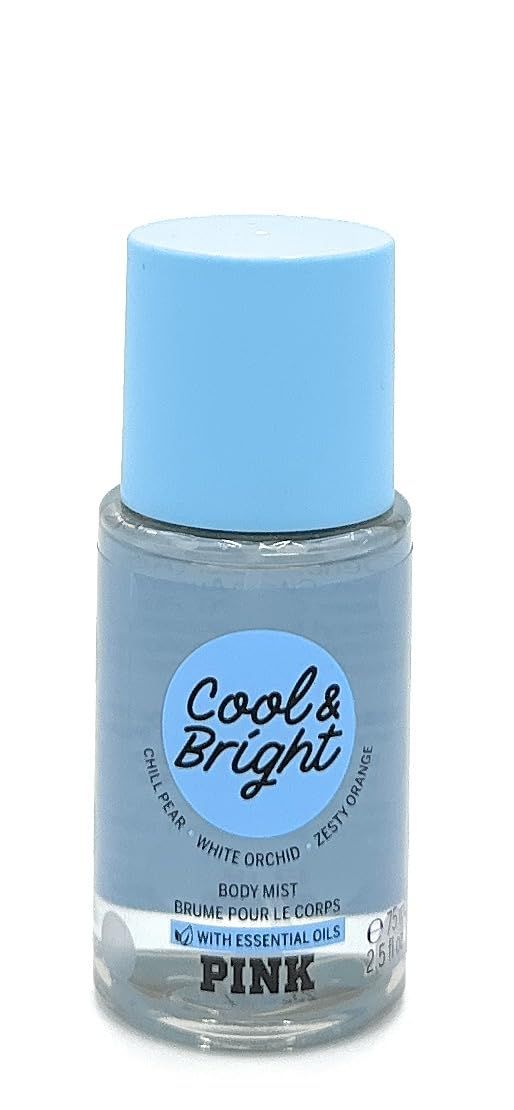Victoria&#39;s Secret Pink Cool Bright Body Mist with Essential Oils, 2.5 Fl Oz